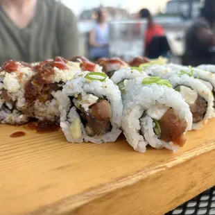 sushi, sashimi, sushi and sashimi, food