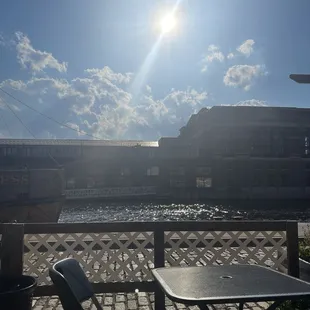 outside