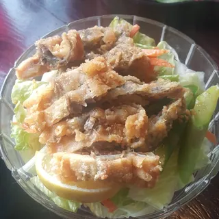 Salmon Skin Salad