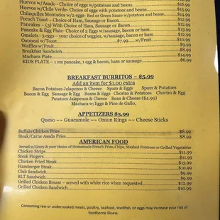 Menu as of 1/14/2024