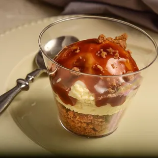 a dessert in a glass