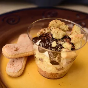 a dessert in a glass