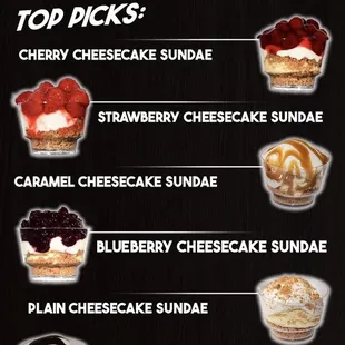Nana&apos;s Cheesecake Menu