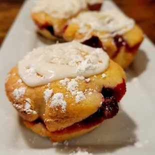 two pastries on a plate