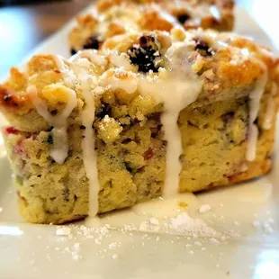 a piece of cake on a plate