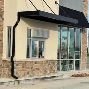 the front of the building