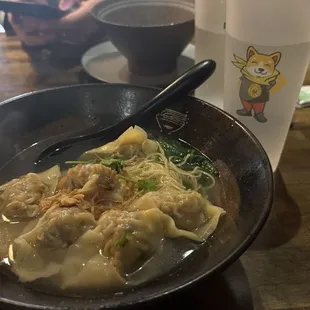 Shrimp and pork wonton soup