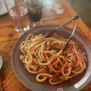 Chicken Stir Fried Udon With Chicken