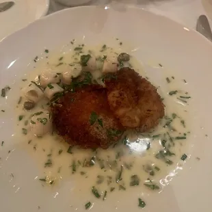 Scallop Milanese -- amazing! Loved the tarragon sauce