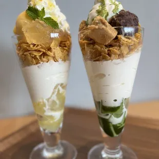 Yuzu &amp; matcha parfait