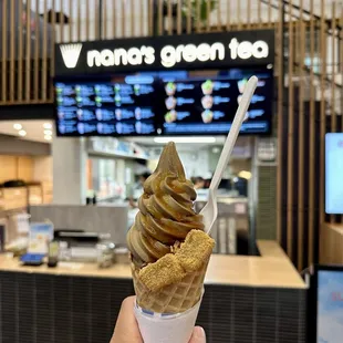 Hojicha soft serve