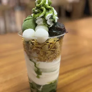 Green tea parfait
