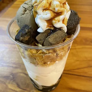 Hojicha Nama Chocolate Parfait