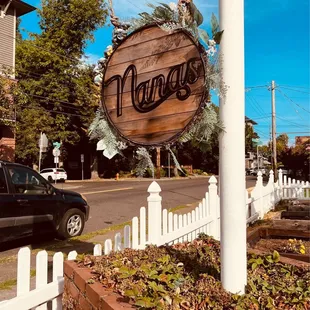 a sign for a restaurant