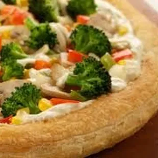 Homemade Vegetable Pizza- your choice of dough and healthy toppings!