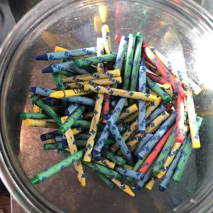 Kid friendly! Crayons!