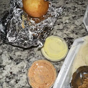 Sauces + cornbread
