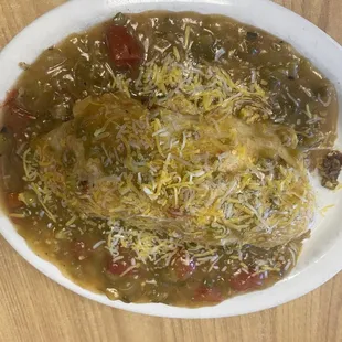 Green chili burrito