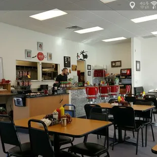 Inside is nice and clean. Friendly staff to help you as well.