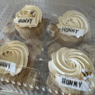 Winnie the Pooh themed baby shower cupcakes.  The cake pops were amazing as well!!!! Give them a try!