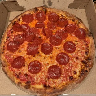 Medium Pepperoni- well done