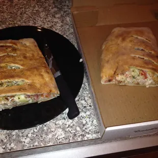 Chicken bacon ranch calzone. Amazing