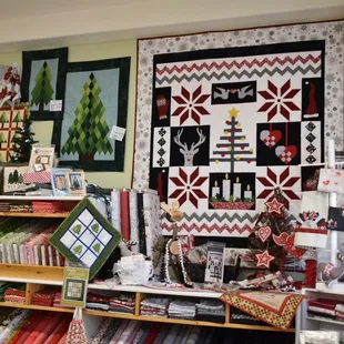 Christmas fabrics and projects are here.