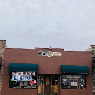 the front of the building