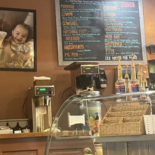 Menu and counter
