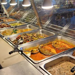 Cafeteria style, menu changes daily.