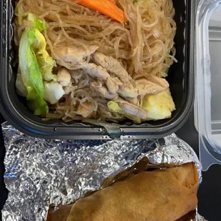 a meal in a plastic container