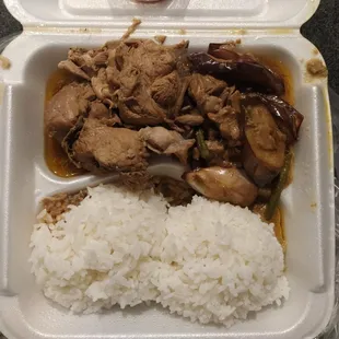 Chicken Adobo &amp; Kare Kare combo ($9.99) - Its good if you are into Filipino food!