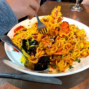 Lobster seafood pasta