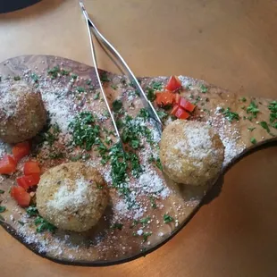Risotto balls. Yum!