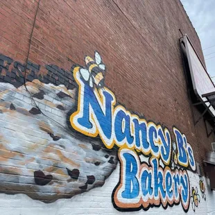 a mural on the side of a building