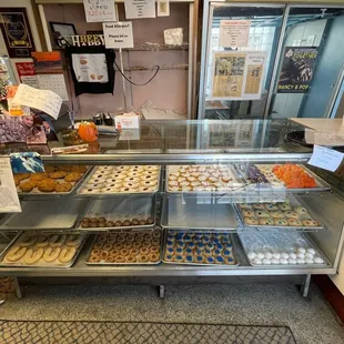 a display of baked goods