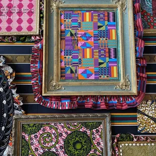 a variety of framed art