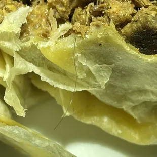 Human hair in my burrito!