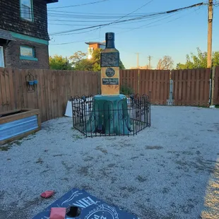 the back yard of a house