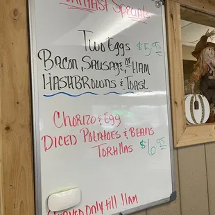 Todays Specials