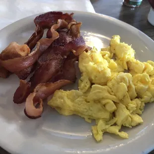 Eggs and lots of bacon