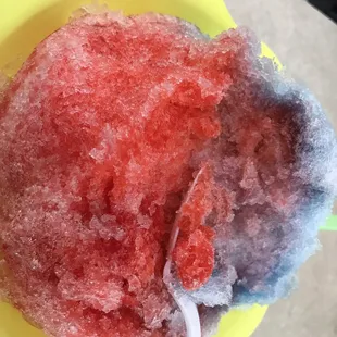 Tiger blood and bubble gum shaved ice