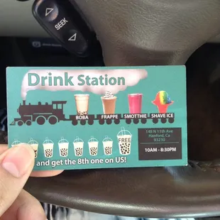 They have punch cards!! 8th drink free!!!