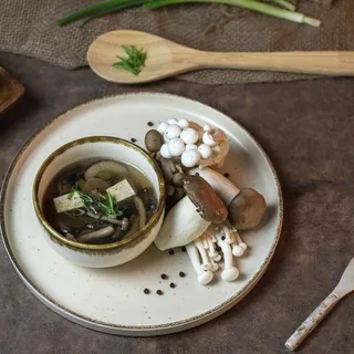 Tofu and Wild Mushroom Soup (Vegan & Gluten Free)