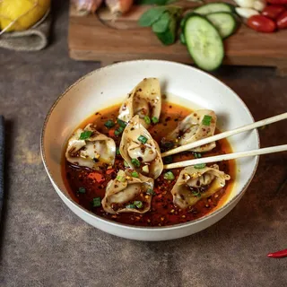 Homemade Wonton in Sweet Chili Oil
