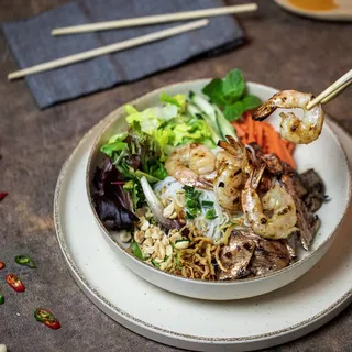 Grilled Pork and Shrimp Vermicelli Bowl