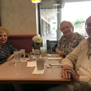 Having breakfast at Nancy's