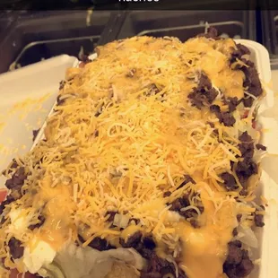 Carna asada nachos - can also be made with fries