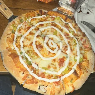 Buffalo pizza no chicken