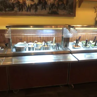 the buffet area